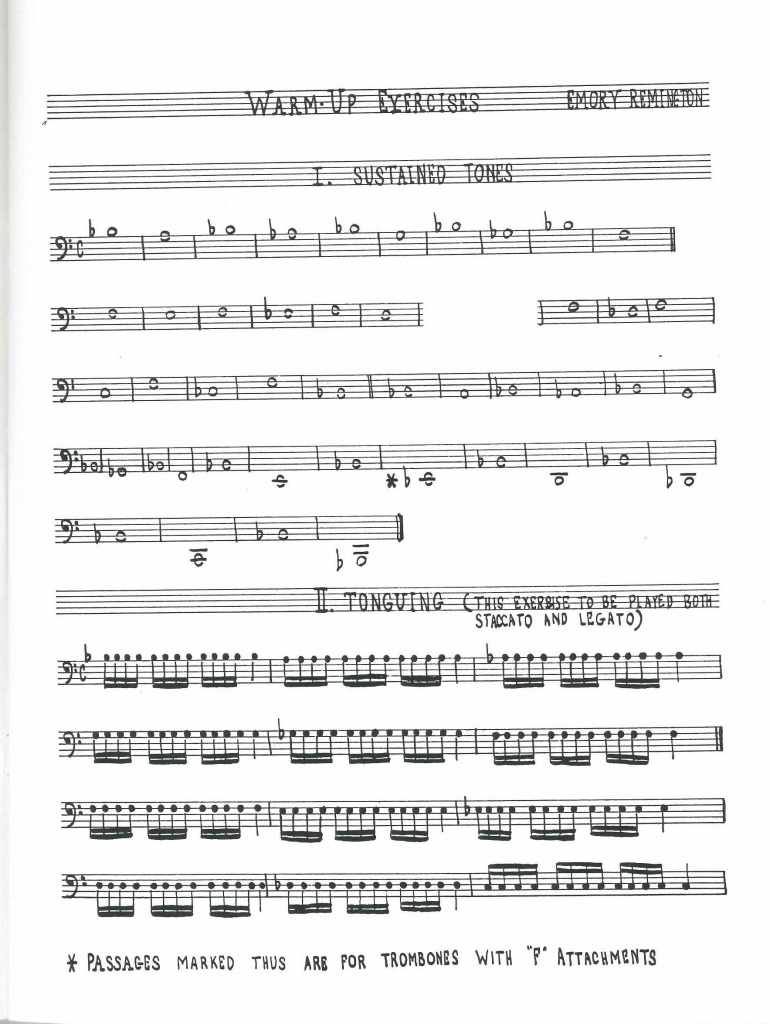 アカデミアミュージック / Warm-Up Exercises for Trombone: Selection