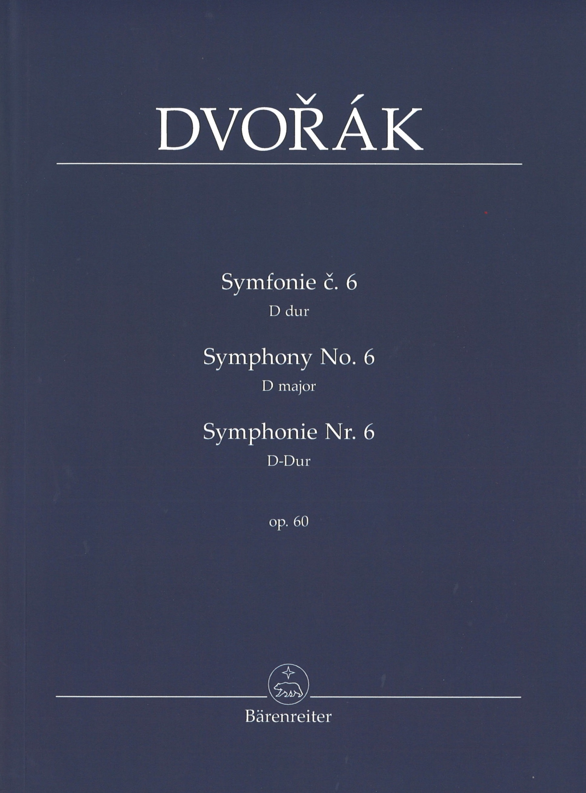 Dvořák: Symphony No. 6 in D major, Op. 60, B 112 (with Score